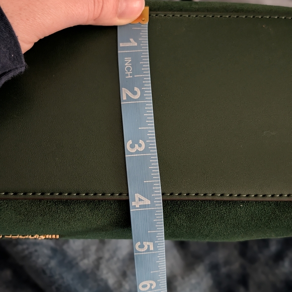 Michael Kors Emerald Green Suede East West Shoulder Bag w/Bag Charm - Picture 12 of 12